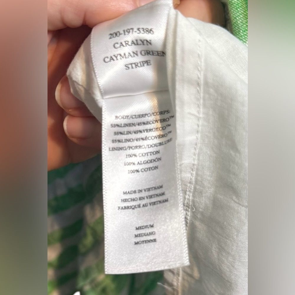 Rails Caralyn Cayman Green Stripe Mini Dress Medi… - image 6